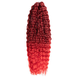 Extensions de cheveux synthétiques ARIEL en <span class=keywords><strong>fibre</strong></span> protéinée, ondulées profondes/ondulées, résistantes à la chaleur, tissées à la machine, double trame - Product Image 1