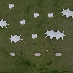 Büyük alan su geçirmez açık taşınabilir ahtapot gölgelik çadır demir direkleri ile Oxford bez eğlence çadırı plaj kamp için - Product Image 5