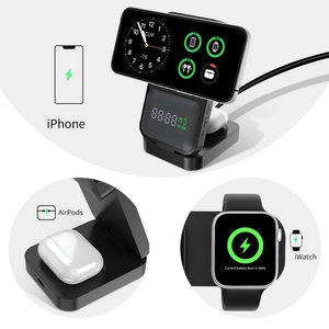 Estación de Carga Inalámbrica Magnética 3 en 1 con Pantalla LED de Energía y Diseño de Luz de Color, Compatible con Carga Magnética para <span class=keywords><strong>iPhone</strong></span> - Product Image 6