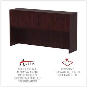 Alera Valencia Series Mueble de madera de caoba con puertas, 4 compartimentos, 70.63w x 15d x 35.38h, organizador de escritorio y cajones - Product Image 6