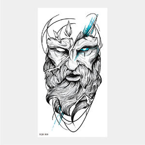 Adesivi per tatuaggi animali, tigre, leone, testa <span class=keywords><strong>di</strong></span> lupo e potenti adesivi per trasferimento d'acqua a metà braccio grandi - Product Image 4