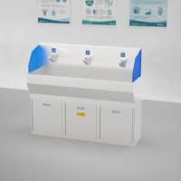 Machine automatique de nettoyage de semelles de chaussures avec système de brosses en acier inoxydable pour le contrôle de l'hygiène des usines agroalimentaires
