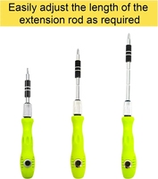 Jeu de tournevis de précision magnétique 32-en-1 avec embouts Torx et cliquet antidérapant – Kit d'outils à main