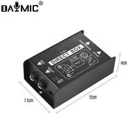 Convertisseur Audio professionnel 1 2 canaux boîte directe passive boîte DI avec faible bruit pour studio de spectacle de basse de guitare