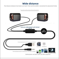 Speaker Gaming RGB Hijau & Oranye - Sistem Suara Desktop 10W Bertenaga USB untuk PC, Laptop, Pengaturan Gamer dengan Pencahayaan Dinamis