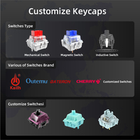 AMZ Hot Sale 24 RGB Backlit Modes Wireless Gaming Keyboard 60 Percent Gaming Keyboard Triple Modes Bluetooth Mechanical Keyboard
