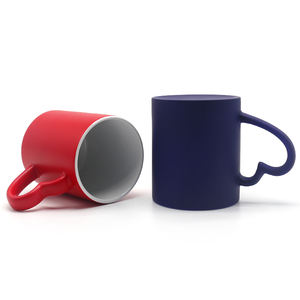 <span class=keywords><strong>Taza</strong></span> <span class=keywords><strong>de</strong></span> Porcelana Personalizada con Logotipo DIY <span class=keywords><strong>de</strong></span> 11 oz, Color Mate Cambiante, Sublimación en Blanco, Recubierta para Transferencia <span class=keywords><strong>de</strong></span> Calor, <span class=keywords><strong>Taza</strong></span> Mágica para Café con <span class=keywords><strong>Asa</strong></span> <span class=keywords><strong>de</strong></span> Corazón - Product Image 2
