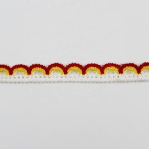 16mm verde marino blanco rojo marrón púrpura hermoso <span class=keywords><strong>bordado</strong></span> ganchillo borde de encaje para prendas, manualidades y textiles para el hogar - Product Image 4