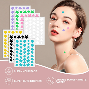 Patchs Hydrocolloïdes Anti-Acné Personnalisés Forme Étoile & Cœur Prix de Gros Imperméables pour Traitement des Imperfections du Visage Lot de 36 - Product Image 4