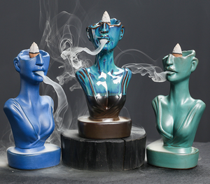 Brûleur d'encens traditionnel en travertin royal Bakoor, nouveauté, support de diorama religieux, diffuseur d'aromathérapie, <span class=keywords><strong>fontaine</strong></span> à reflux - Product Image 6