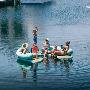 Isla inflable, sofá flotante clásico, muelle de 8 pies, lago clásico, piscina, muelle flotante para adultos, niños, río, balsa, piscina, <span class=keywords><strong>playa</strong></span> - Product Image 1