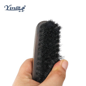 Cepillo para zapatos Yinste de cerdas de cerdo con mango de madera maciza, cepillo de limpieza multifuncional para pulir zapatos - Product Image 2