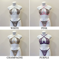 Ensemble de lingerie en dentelle noire à deux pièces, soutien-gorge halter et string à coupe haute, vêtements intimes pour femmes