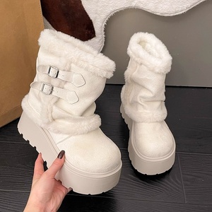 Botas de Nieve Personalizadas al por Mayor, Forradas de Felpa, Cálidas, Cómodas, Antideslizantes, de Alta Calidad, Botas Cortas para Exteriores - Product Image 1