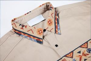 Chemise-veste décontractée pour <span class=keywords><strong>homme</strong></span> à imprimé aztèque, style ethnique vintage Navajo, manches longues, boutonnée, en sergé de coton - Product Image 2