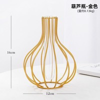 Vente en gros de vase lanterne de style européen ornements légers de luxe en fer forgé créatif pour la maison salon fleur