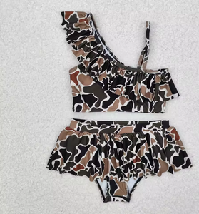 Maillot de bain d'été assorti pour toute la famille, motif <span class=keywords><strong>Coma</strong></span> marron, pour bébé fille - Product Image 5