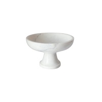 Stonekocc assiette de fruits en marbre naturel D20 X 12.5cm lumière luxe Vintage Style Villa modèle chambre salon décorations de bureau