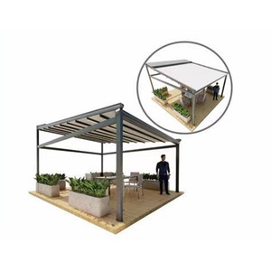 Gấp Patio mái hiên có thể thu vào mái nhà nhà hàng nhôm pergola mái hiên ngoài trời - Product Image 4