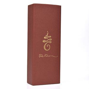 Caja de Joyería Ecológica Personalizada con Logotipo en Lámina Dorada, Caja de Regalo de Papel Texturizado de Lujo para Collares - Product Image 1