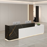 Bureau de réception personnalisé au design moderne de haute qualité Comptoir de réception de bureau moderne Table de vente au détail