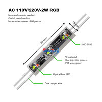 Module LED RGBW haute luminosité 220V 110V 2W SMD 3030 9 LED avec lentille IP68 étanche et dimmable pour la décoration de enseignes de magasin
