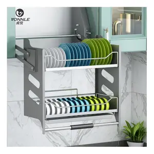 The Latest Design Of The Kitchen Stainless Steel Cabinet Lowering Frame Basket Stainless Steel Lifting Hanging Basket