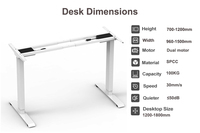 2JRF2 Bureau sur pied électrique à double moteur personnalisé, réglable en hauteur, table de bureau à domicile au design moderne avec montage facile