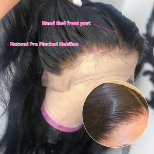 Cheveux longs perruque à franges raides avec <span class=keywords><strong>frange</strong></span> vierge brésilienne Remy pas cher cheveux humains fait à la machine perruques vente chaude pré plumé - Product Image 6