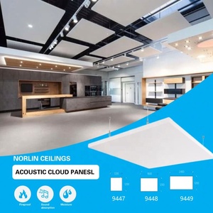 Panneaux acoustiques de plafond suspendus, isolation <span class=keywords><strong>acoustique</strong></span> intérieure, déflecteur, <span class=keywords><strong>prix</strong></span> des nuages, plafond <span class=keywords><strong>suspendu</strong></span> en fil, faux plafond - Product Image 2