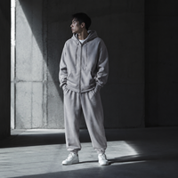 Sweat à capuche oversize zippé pour homme, sweat à capuche col montant pour homme, sweat à capuche en coton pour homme, sweat à capuche col montant pour femme