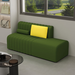 Sofá Moderno Minimalista Tapizado en Forma de L para Tiendas de Ropa, Barberías y Hoteles - Respaldo de Tela, Color y Tamaño Personalizables - Product Image 3