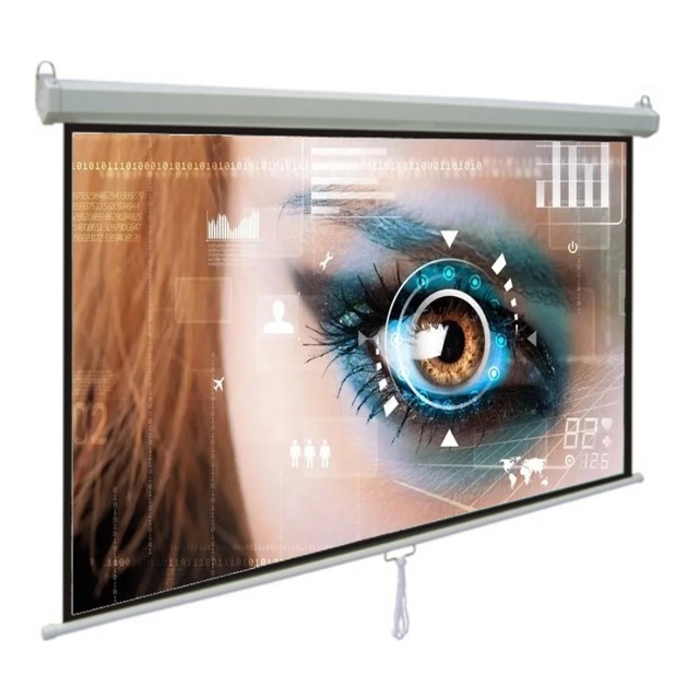 72 84 100 120 150 Inch Manual Wall-Mounted Auto Lock Matt White Portable Projector Screen