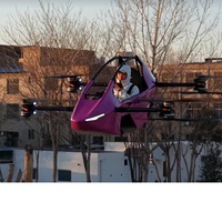YIVTOL S ZERO, véhicule aérien monoplace à commande humaine, en fibre de carbone, alimenté par batterie, nouvelle voiture volante, 55 minutes d'autonomie, charge utile de 120 kg, vitesse de 80 km/h, combo