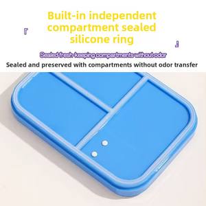 आयत बच्चों की 750 मिलीलीटर + 150 मिली स्टेनलेस स्टील इन्सुलेट बॉक्स 3 डिब्बे कार्टून लंच बॉक्स ढक्कन - Product Image 3