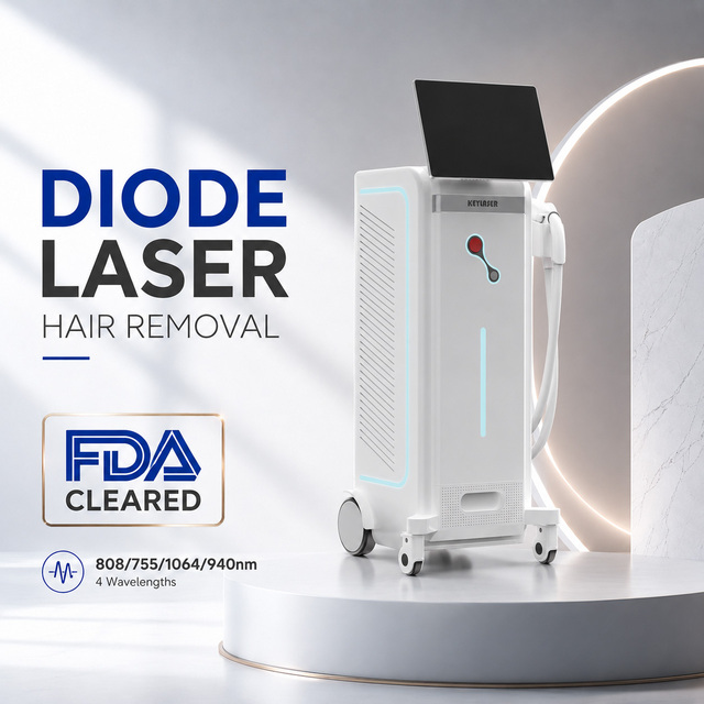 Professional 4 Wavelength 755 808 940 1064nm Diode Laser Hair Removal Machine 2000W High Power Medical Grade Device