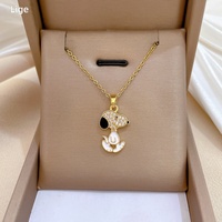 Collier polyvalent pour femme en acier inoxydable, anti-goutte d'huile, en forme de lune, entièrement orné de strass, minimaliste, élégant et glamour, avec chaîne en bambou pour clavicule