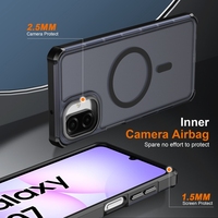 Étui de téléphone anti-empreintes digitales, résistant aux chocs, avec charge sans fil, fin et magnétique, de couleur orange, pour M17e A07 F70e