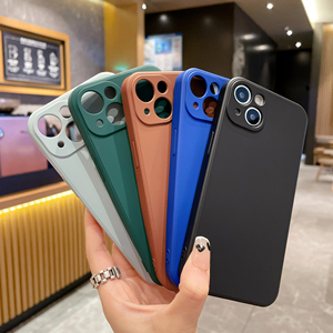 <span class=keywords><strong>Coque</strong></span> de téléphone en silicone liquide souple de conception de base avec logo personnalisé en tissu TPU Compatible pour <span class=keywords><strong>iPhone</strong></span> 6 7 8 SE X XR <span class=keywords><strong>11</strong></span> 12 13 14 - Product Image 6