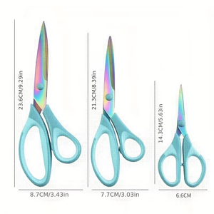 3-Piece Titanium Craft Scissors <b>Set</b>: Perfect for <b>Sewing</b>, Arts & School Projects - Product Image 2