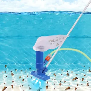 Kit d'entretien portable pour piscine avec perche télescopique 5 sections et aspirateur à jet pour spa, pour piscines hors sol et bassins chauffés - Vente en gros - Product Image 1