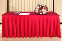 Nappe de table plissée 100% Polyester, couleur unie, élégant, pour mariage, jupe fantaisie