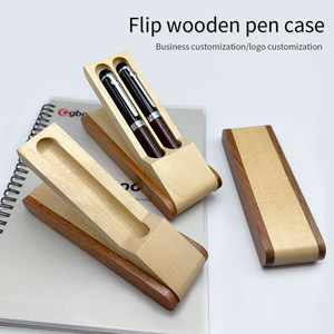 Seapen Sang Trọng Điều Hành Óc Chó Gỗ Sồi Bàn Tổ Chức Thân Thiện Với Môi Trường Bút Chì Tối Giản Trường Hợp Với Biểu Tượng Tùy Chỉnh Cao Cấp Hộp Bút - Product Image 2
