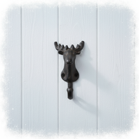 Crochet mural multifonction en fer forgé sculpté tête de cerf, vente en gros directe usine, double crochet en fonte de haute qualité pour salle de bain, salon, garage