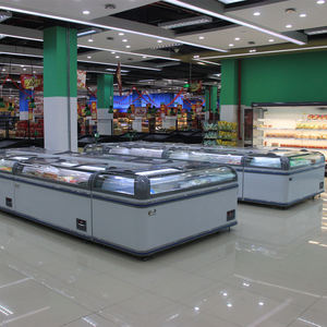 Coffre de congélateur commercial à île à température unique pour supermarché pour le stockage de boulettes de crème glacée <span class=keywords><strong>congel</strong></span>ées - Product Image 3