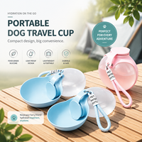 Bouteille d'eau portable pour animaux de compagnie, pour chiens, voyage, extérieur, anti-fuite, pliable, distributeur d'eau pour chien, bol d'abreuvement