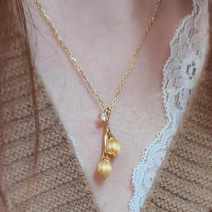 Collar de Moissanita con Cadena de Plata 925 y Cierre de Langosta, Cadena de Oro Relleno, Collar de Espiga, Collares de Plata - Product Image 1