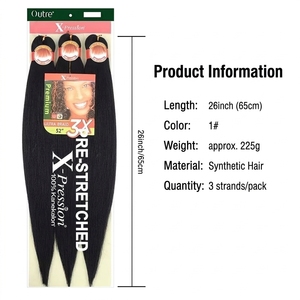 Aurasilva 3X <span class=keywords><strong>Expression</strong></span> Perruque synthétique tressée facile tendance, plusieurs couleurs, trame unique, résistante à la chaleur, non inflammable, style dreadlocks, 52 pouces - Product Image 4
