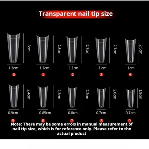Uñas postizas transparentes de color natural con cabeza plana para perros, sin dejar rastro, estilo francés, puntas finas para perros, 500 unidades - Product Image 5