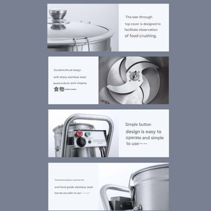 Tritacarne elettrico commerciale in acciaio inox tritatutto per verdure motore 220v per carne di aglio commerciale robot da cucina - Product Image 6